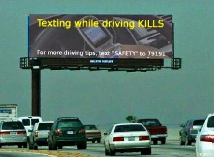 texting-while-driving humorous photos